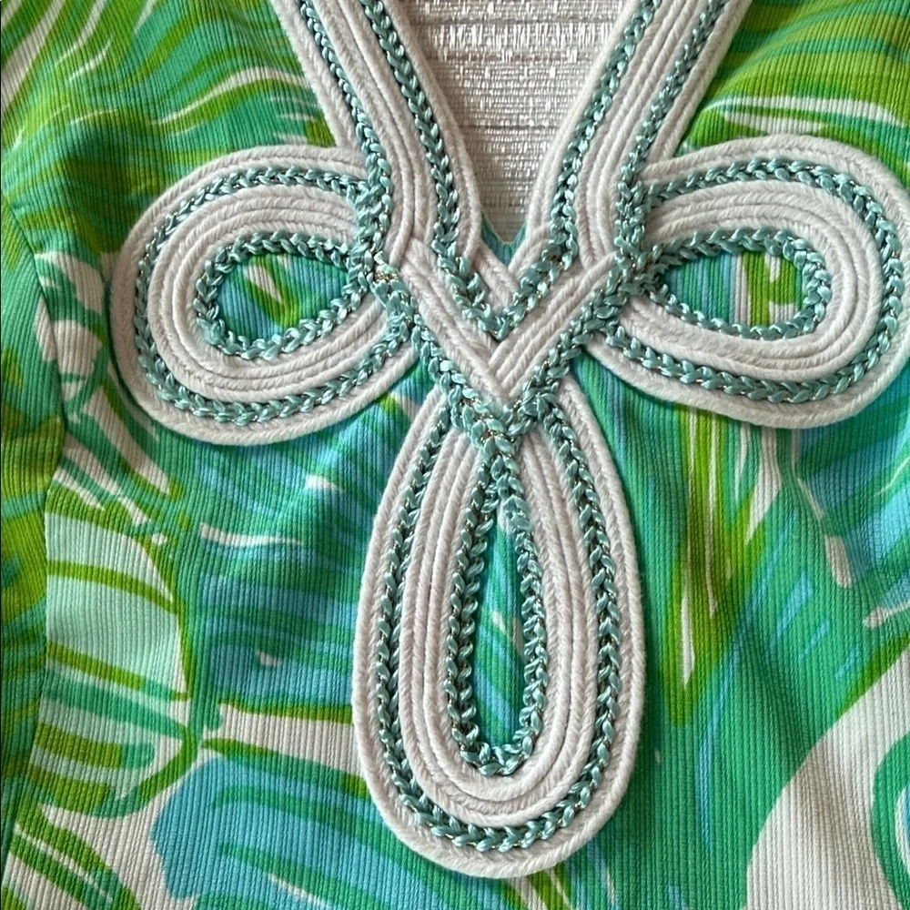 Lilly Pulitzer Tessa Shift Dress Size 00 in Green Sheen Fronds Place